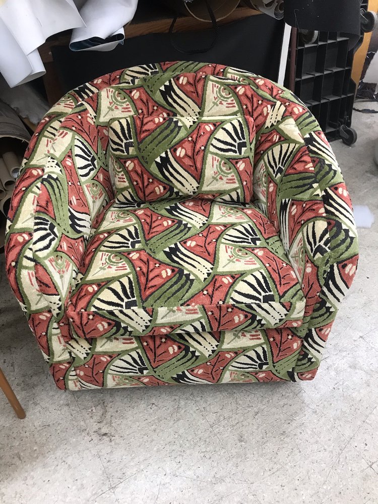 Barrel Chair — Bold Botanical Print