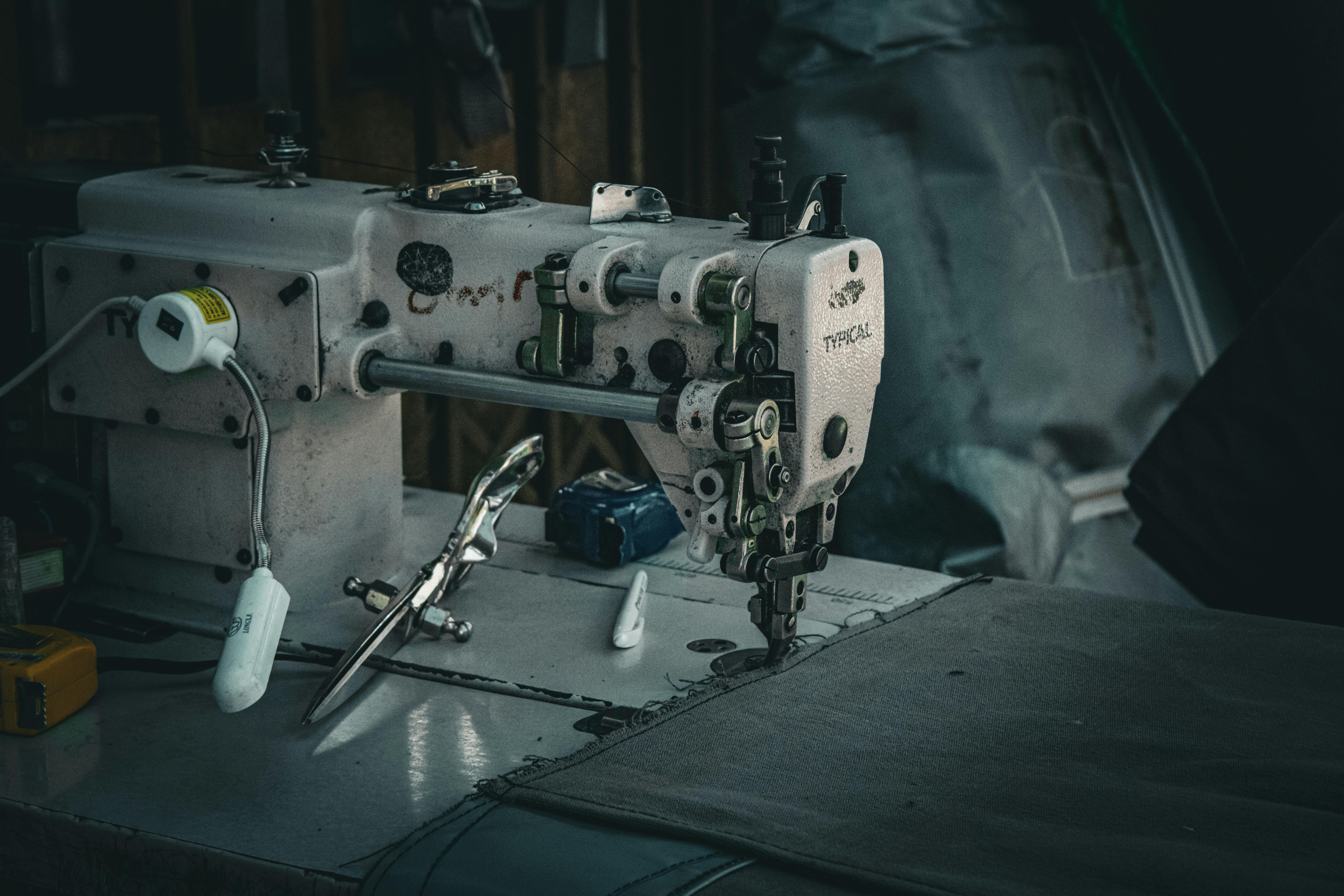 Sewing machine at Angelo's Upholstery workshop in North Hollywood